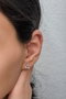 Heliophilia Silver Pendientes de Plata de Ley 925 Oro Rosa y Blanco Stud